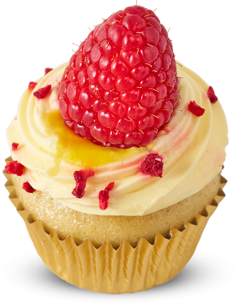 Vegan Raspberry and Passionfruit Mini Cupcake