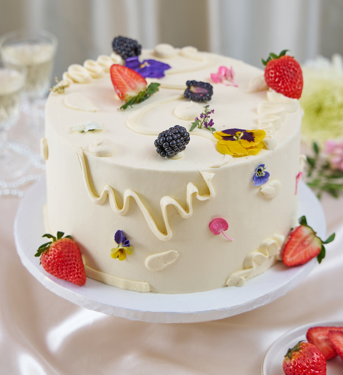 Fruity and Floral Cake