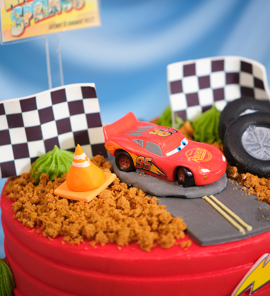 Disney Cars Themed Two Tier Cake